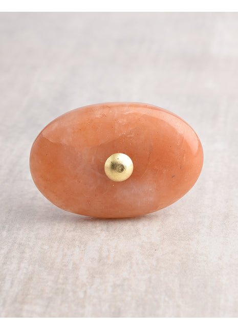Agate Natural Gemstone Cabinet Furniture Knobs - Orange