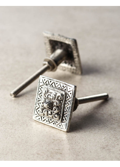 Vintage Square Antique Metal Knob