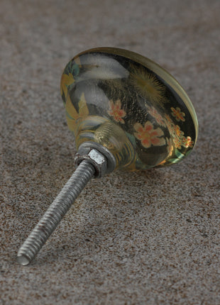 Floral Design Resin Dresser cabinet knob