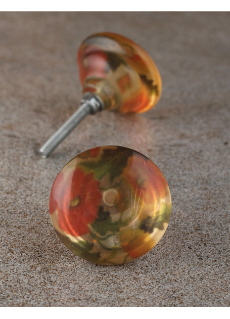 Multicolor Floret Design Drawer Resin Cabinet Knob