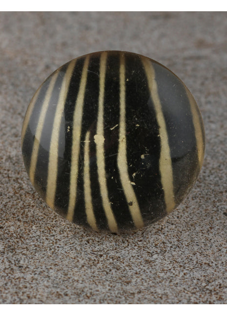 Black Striped Wardrobe Resin Cabinet Knob