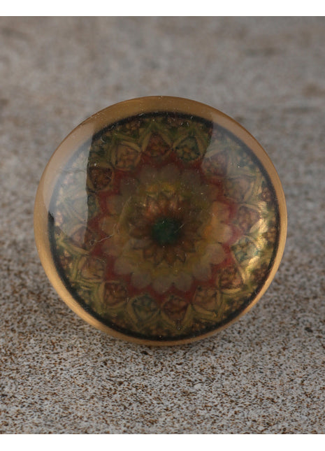 Floral Design Drawer Cabinet Resin Knob