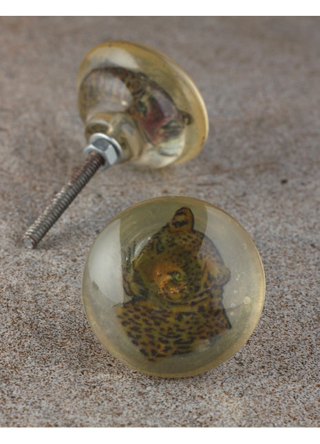 Home Decor Tiger Design Resin Knob