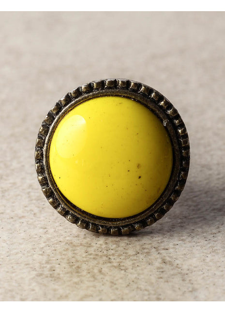 Yellow Center Metal knob