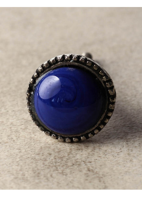 Blue Center Metal knob