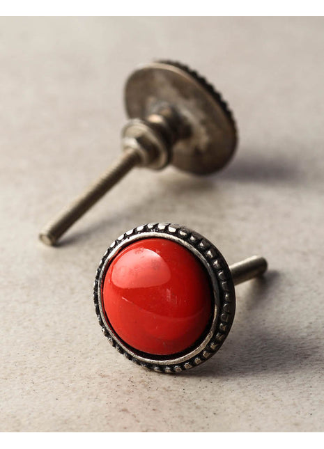 Red Center Metal knob