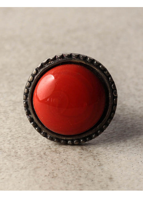 Red Center Metal knob