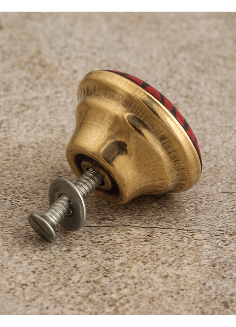 Decorative Red Resin Kitchen Cabinet knobs