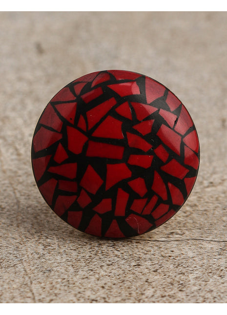 Decorative Red Resin Kitchen Cabinet knobs