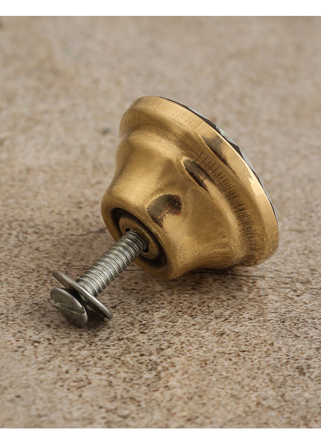 Decorative Polka White Dots Resin Cabinet Knob