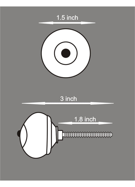 Black Design Ceramic Cabinet Knob