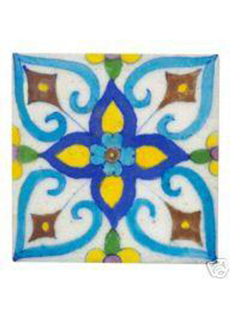 Exclusive Handpainted Blue Pottery Kitchen Tile