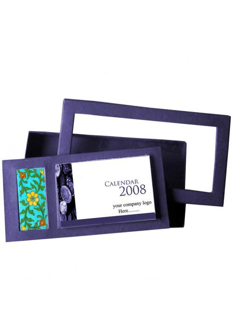 Blue Pottery Standing Calendar