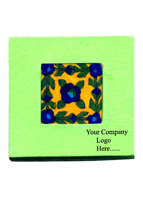 Blue Pottery Notepad Holder