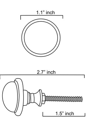 Golden, Turquoise and Dark Red Glass Knob on a Metal Base