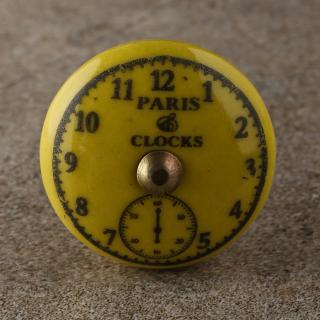 BPCK-172 Clock Ceramic knob-Antique Brass
