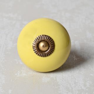 Yellow Ceramic Cabinet Knob