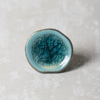 Turquoise Color Ceramic Knob