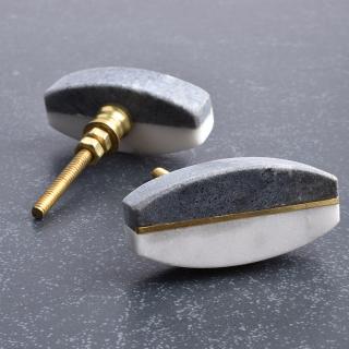 Black And White Agate Stone Drawer Knobs- 1