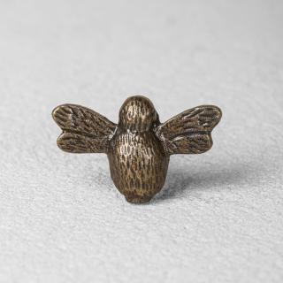 Bumble Bee Antique Brass Knob