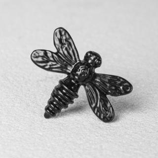 Black Nickel Bee Charm Metallic Knob