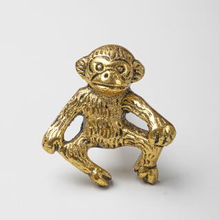 Monkey Shaped Brass Metallic Knob