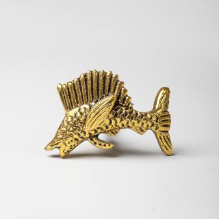 Fish Design Cast Iron Metallic Knob