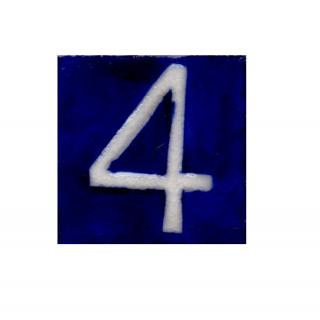 Blue Base Tile - Four Number (2x2")