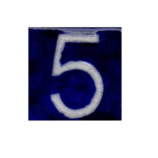 Blue Base Tile - Five Number (2x2")