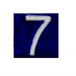 Blue Base Tile - Seven Number (2x2")
