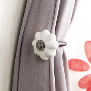 Curtain Tie Backs Hook Decorative Wall Hook-White