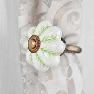 Curtain Tie Backs Hook Decorative Wall Hook-Green (Set of Two)