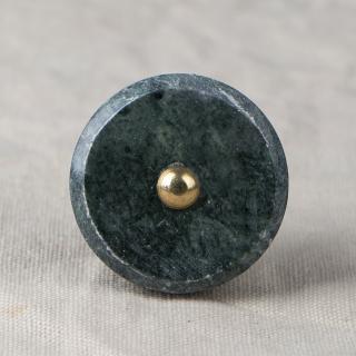 Round Marbled Green Stone Cupboard Drawer Knob