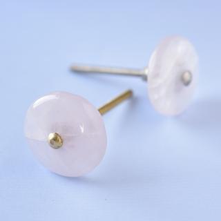SMJK-066--White Round Agate Natural Gemstone Furniture knobs-1