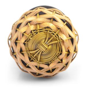 Cane and Metal Wire Weaved Knob (Medium)