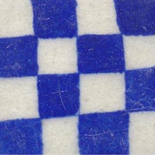blue and white checker board design