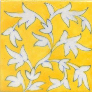 White leaf with Yellow Base Tile