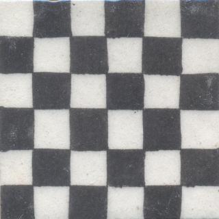 Black and White Checker design Tile