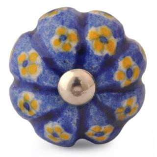 KNM-039-Yellow Flowers with Blue base knob