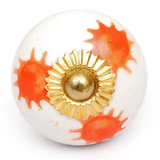KPS-4641 - Orange sun with White base knob