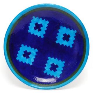 Turquoise and Blue Color design Plate 6"