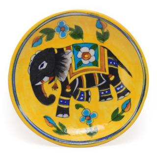 Elephant design Plate 6"