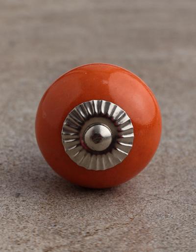 BPCK-075 Orange Colored Cabinet knob-Silver