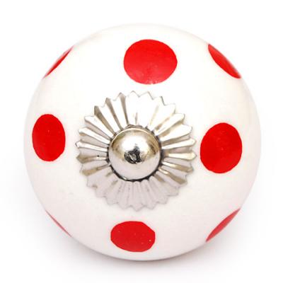 KPS-4611 - White knob and Red polka-dots knob