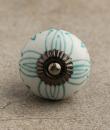 BPCK-035 Turquoise Geometric Design on a Cabinet Knob-Antique Silver