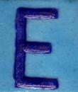 BPAT-014-Blue E Alphabet Turquoise Base Tile (2x2)
