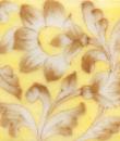 Brown Flower and leaf with Yellow Base Tile