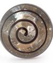 FGK-043-Clear knob with Black Swirl Glass knob