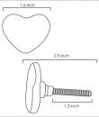 KPS-4689 - Clear Heart Ceramic Cabinet Knob